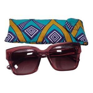 DIFF BELLA II Sunglasses Translucent Purple With Soft Case